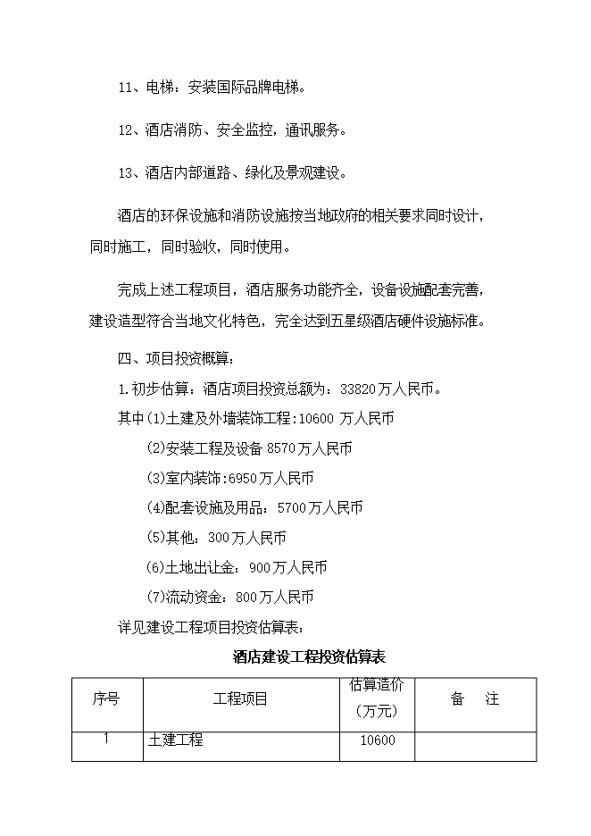 投資建設石林銀瑞林國際大酒店項目立項申報可研報告.doc_中文版高速下載第5頁(yè)