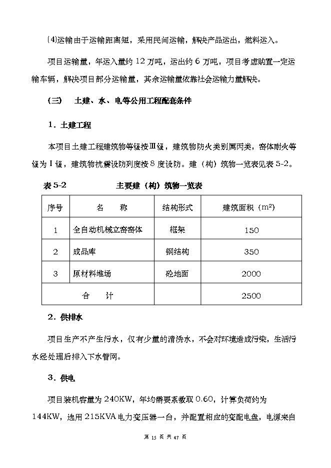 投資建設萬(wàn)噸高品位環(huán)保節能自動(dòng)化石灰窯項目立項申報可研報告.doc_中文版高速下載第15頁(yè)