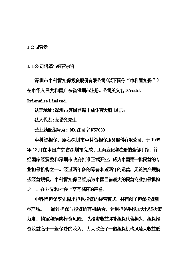 擔保投資公司項目立項申報可研報告.doc_中文版高速下載