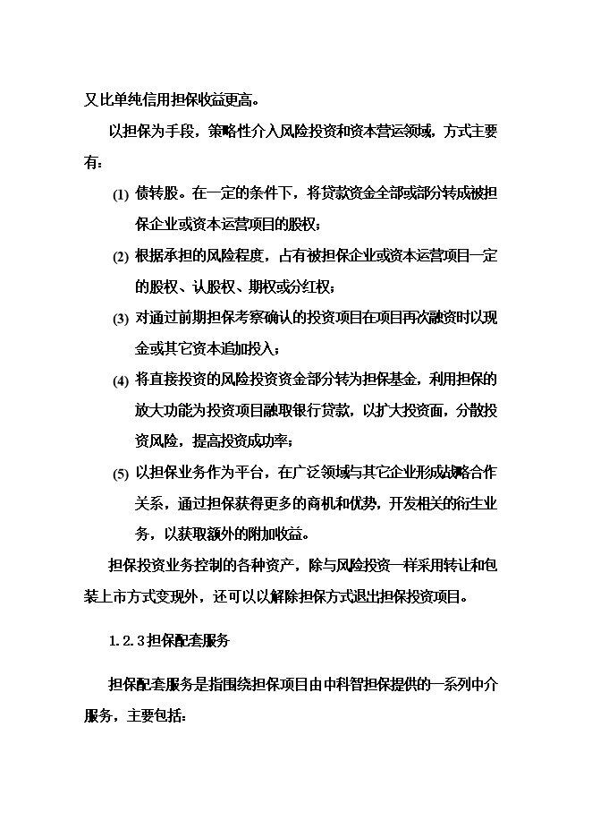 擔保投資公司項目立項申報可研報告.doc_中文版高速下載