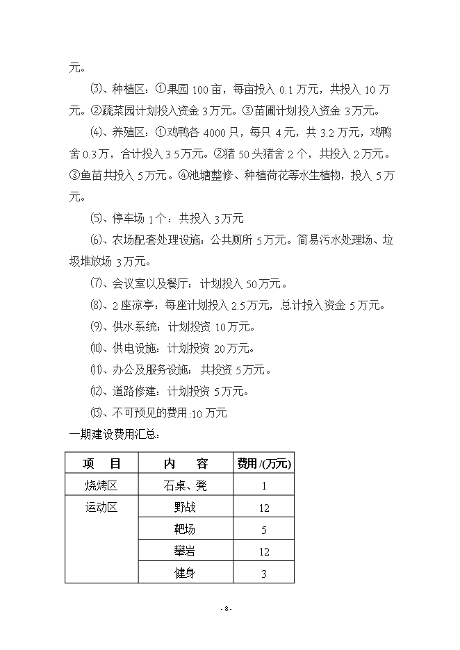 拓展基地及休閑生態(tài)農場(chǎng)項目立項申報可研報告.doc_中文版高速下載預覽圖（8）
