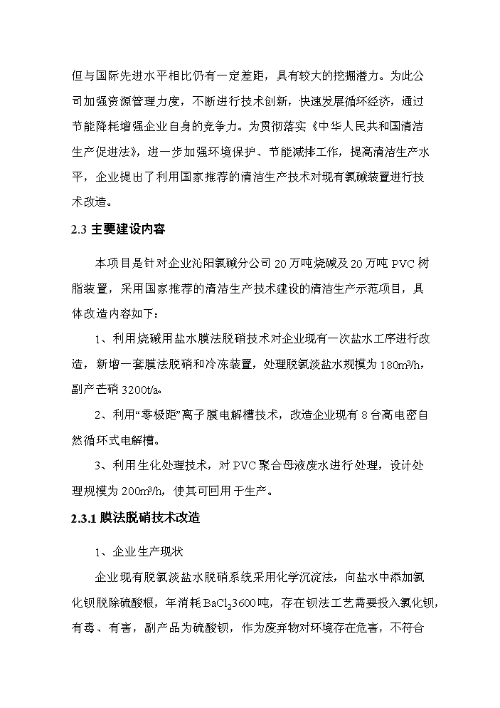（終稿）河南某化工公司氯堿裝置清潔生產(chǎn)新建項目可行性研究報告.doc（OK版）第14頁(yè)