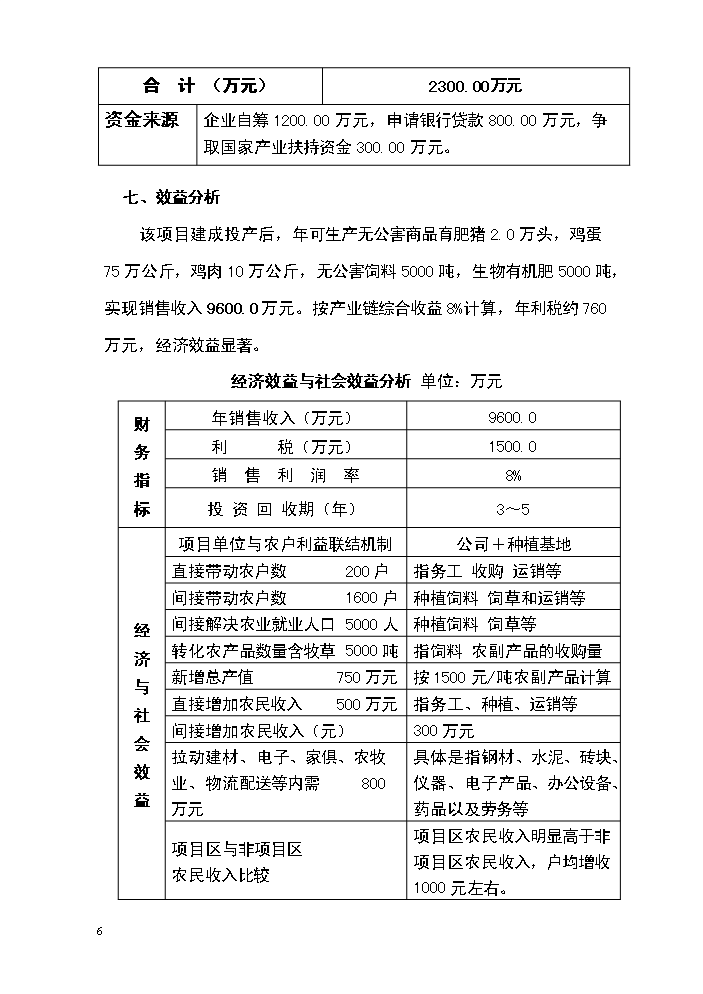 （定稿）生態(tài)農牧產(chǎn)業(yè)園區建設項目資金申請報告8（喜歡就下吧）第6頁(yè)
