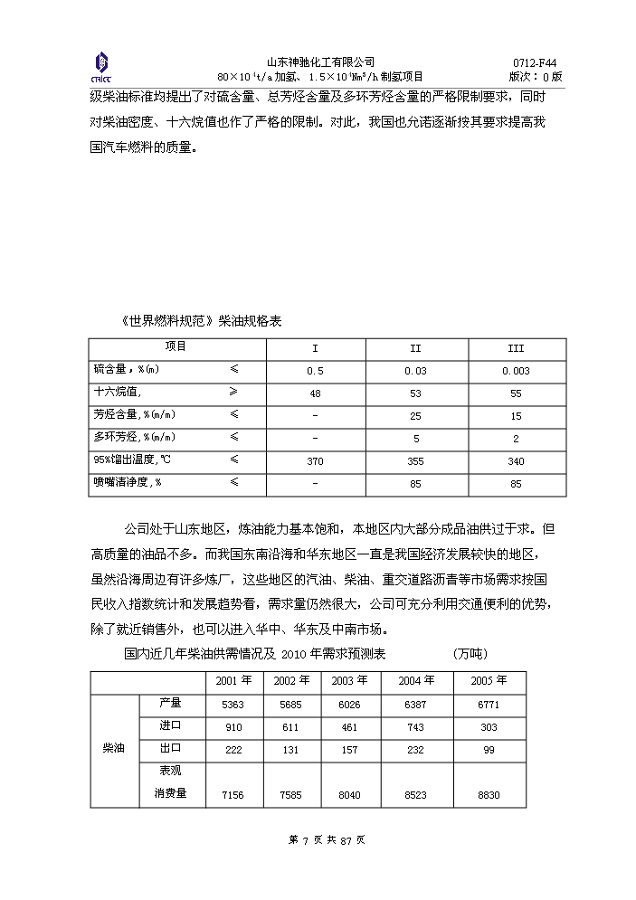 （定稿）神馳化工80萬(wàn)噸制氫加氫項目資金申請報告3（喜歡就下吧）第7頁(yè)