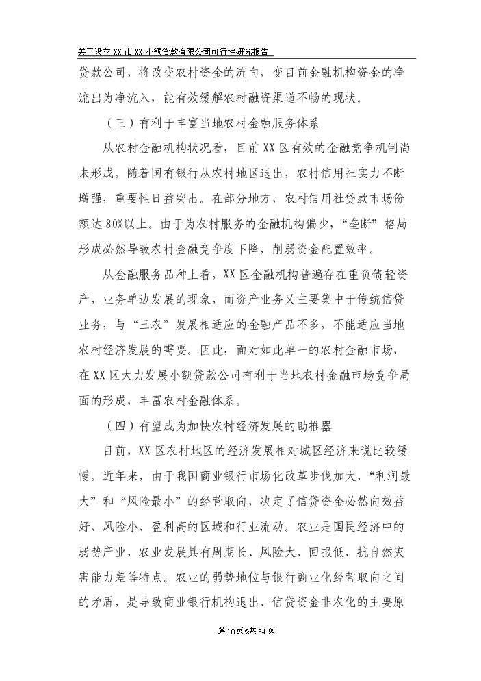 （定稿）設立宏發(fā)小額貸款公司資金申請報告8