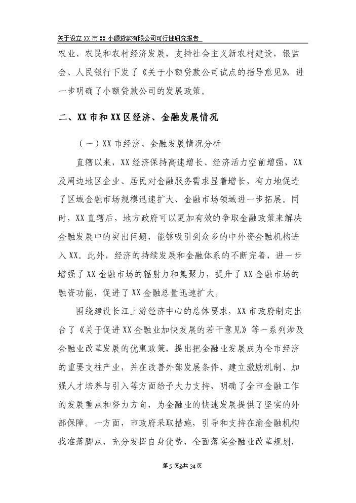 （定稿）設立宏發(fā)小額貸款公司資金申請報告8