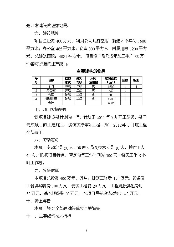 （定稿）年加工生產(chǎn)86萬(wàn)套防護服項目投資立項申報書(shū)2
