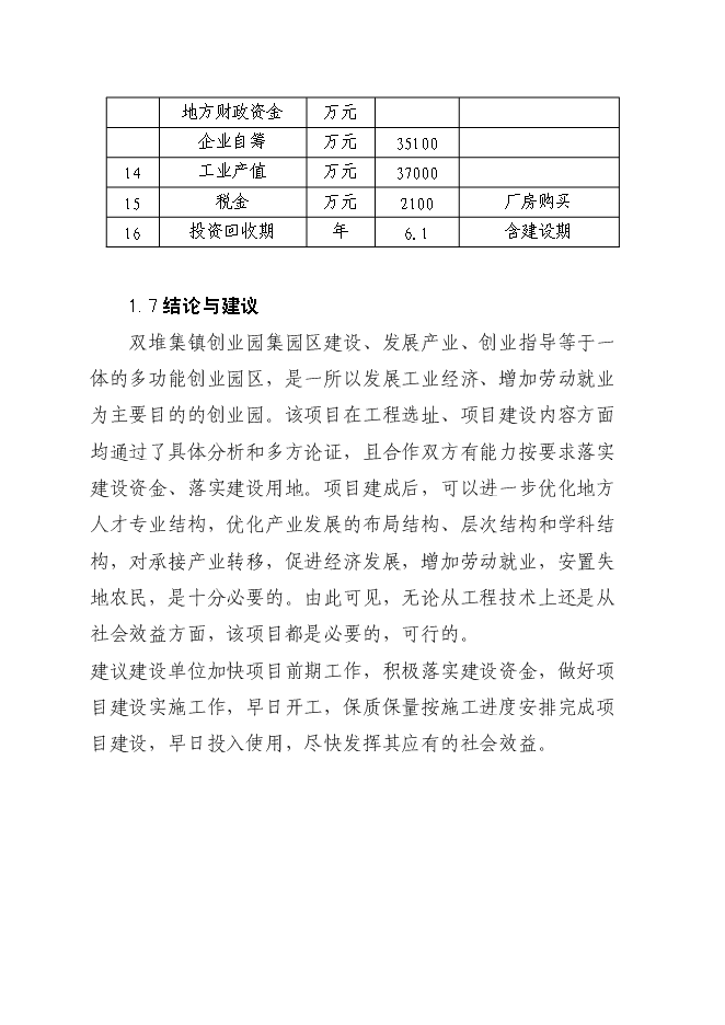 （定稿）農民工創(chuàng  )業(yè)園建設項目投資立項申報書(shū)7