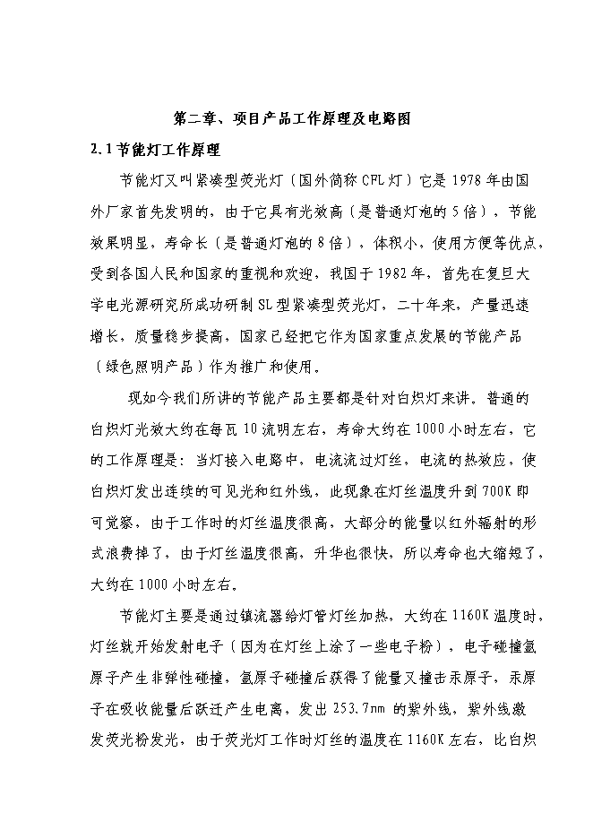 （定稿）年產(chǎn)百萬(wàn)只節能燈項目投資立項申報書(shū)7（喜歡就下吧）