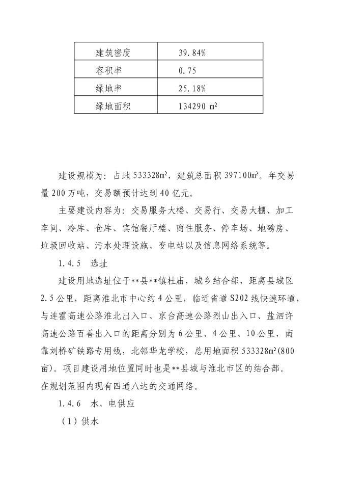 （定稿）農產(chǎn)品商貿市場(chǎng)建設項目投資立項申報書(shū)0（喜歡就下吧）