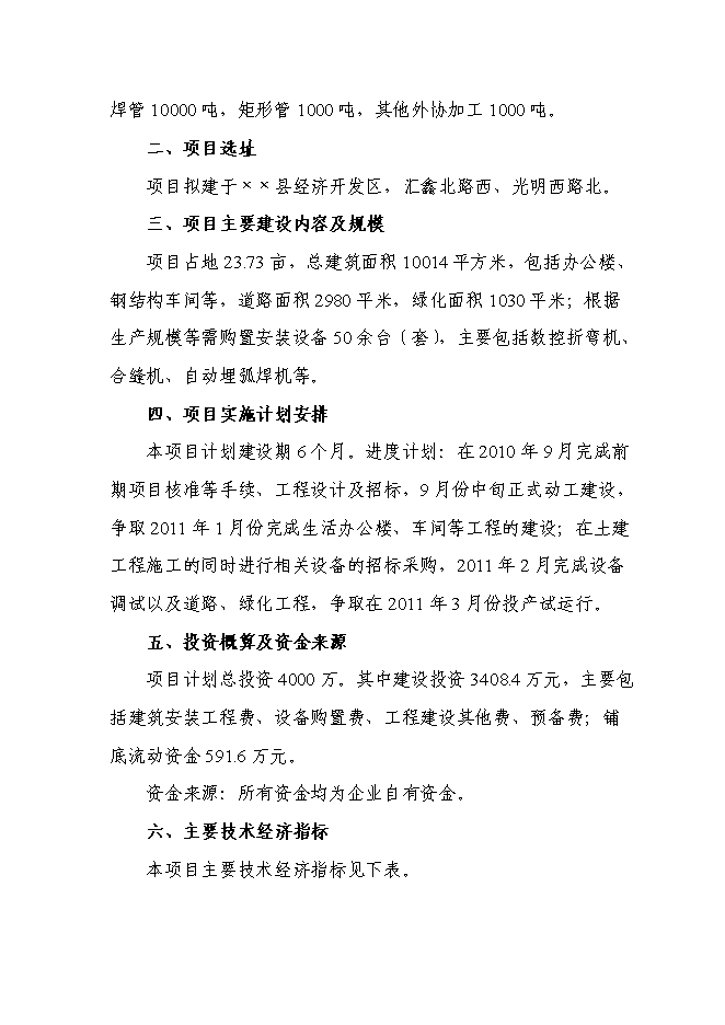 （定稿）年產(chǎn)萬(wàn)噸直縫焊管生產(chǎn)線(xiàn)項目投資立項申報書(shū)0（喜歡就下吧）