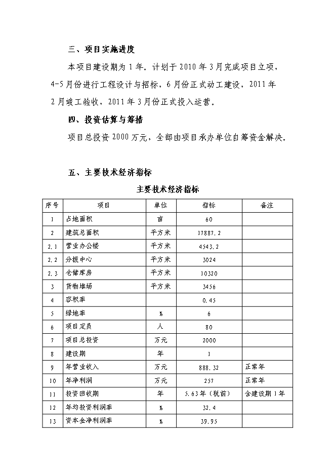 （定稿）某物流分撥中心項目投資立項申報書(shū)1（喜歡就下吧）第4頁(yè)