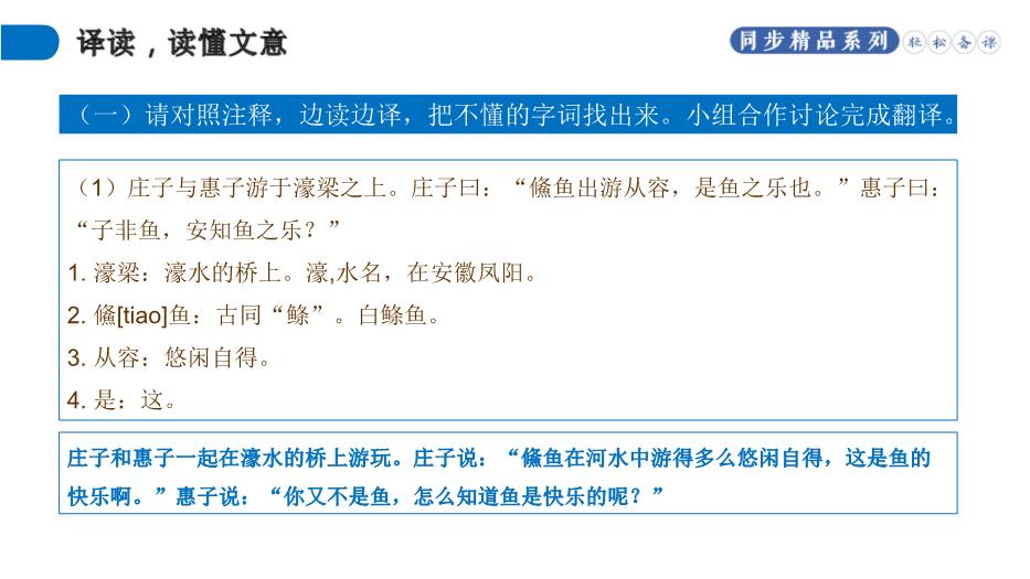 《莊子和惠子游于濠梁之上》優(yōu)選課件PPT（精）第6頁(yè)