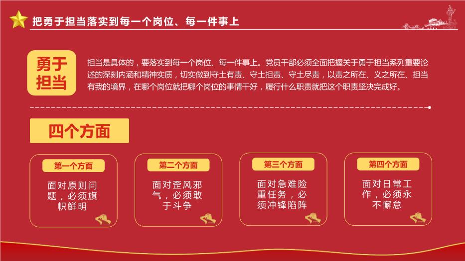 勇于擔當作為提升政治品格黨政PPT（精選）第11頁(yè)