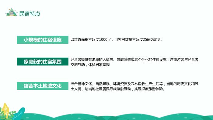 民宿發(fā)展特點(diǎn)類(lèi)型及開(kāi)發(fā)條件研究精選課件PPT（19頁(yè)）