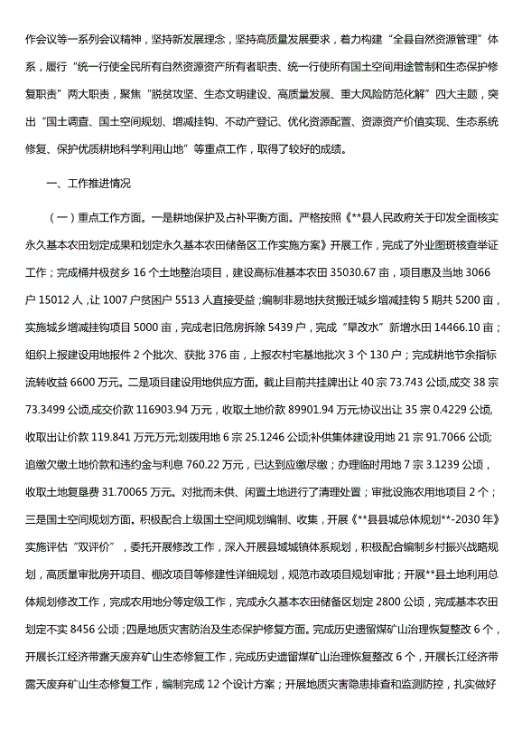 自然資源局年度工作總結及下步計劃（精選五篇）第10頁(yè)