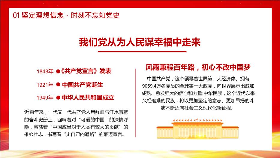 熱烈慶祝中國共產(chǎn)黨成立100周年知黨史感黨恩跟黨走通用PPT第9頁(yè)