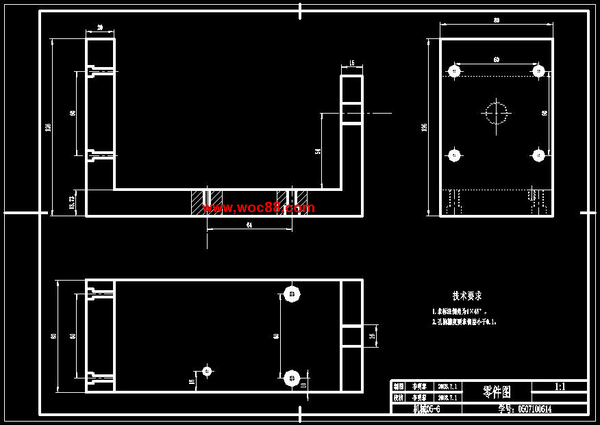 （全日制本科畢設）法蘭盤(pán)零件的機械加工工藝規程及Φ6和Φ4孔的工藝裝備設計（全套圖紙CAD喲）CAD截圖04