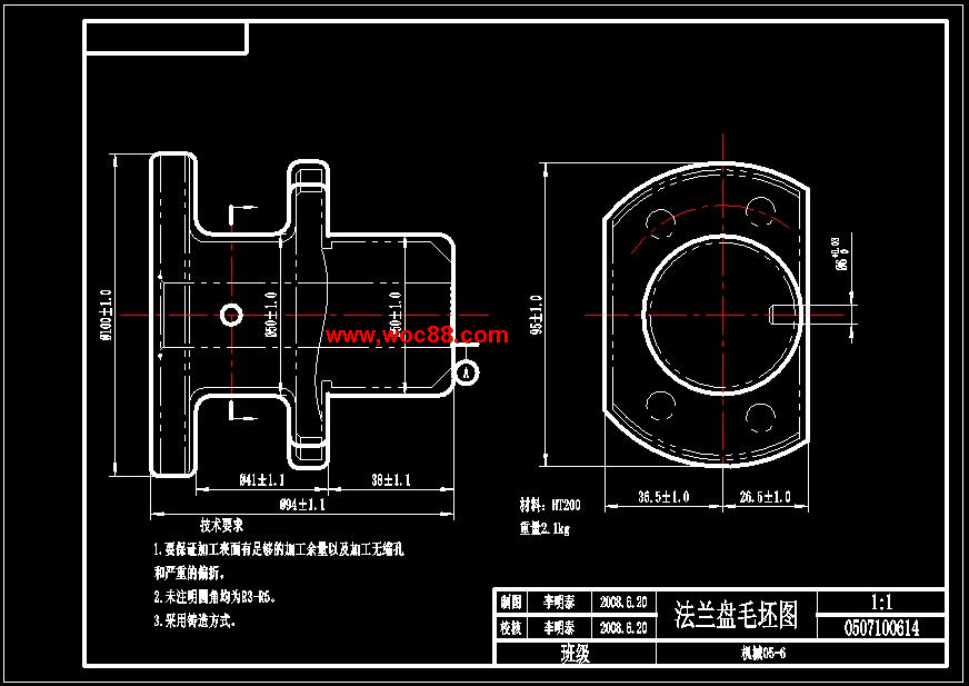 （全日制本科畢設）法蘭盤(pán)零件的機械加工工藝規程及Φ6和Φ4孔的工藝裝備設計（全套圖紙CAD喲）CAD截圖03