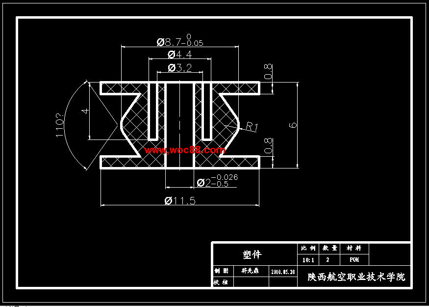 （全日制本科畢設）滑輪的注塑模設計與制造（全套圖紙CAD喲）CAD截圖07